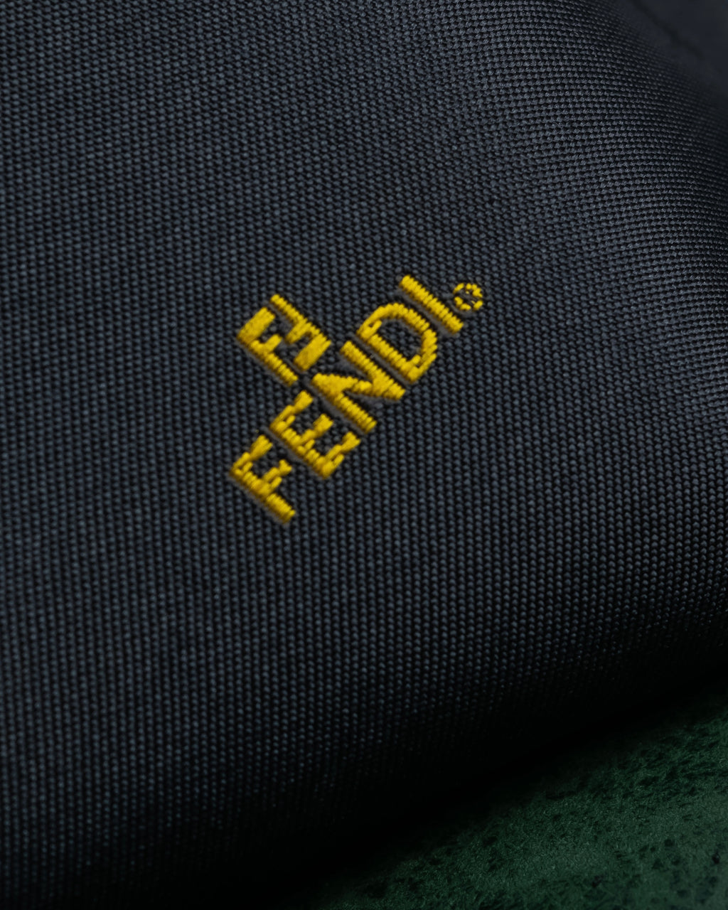 "FENDI" Hand stitched design leather hand bag
