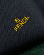 "FENDI" Hand stitched design leather hand bag