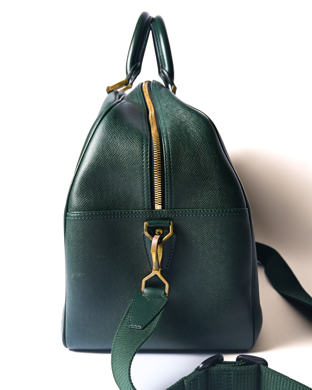 LOUIS VUITTON/ “Taiga Kendall GM” 2 Way Big Boston Bag Green