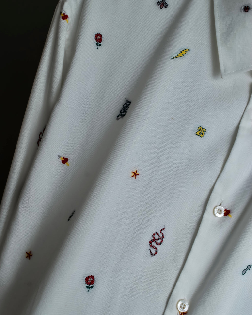 "GUCCI" Michele period iconic motif embroidered shirt