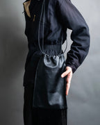 “JIL SANDER” Fringe detail flat drawstring shoulder bag