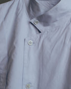 “ISSEY MIYAKE” 90’s-00’s Asymmetric stand collar cotton shirt