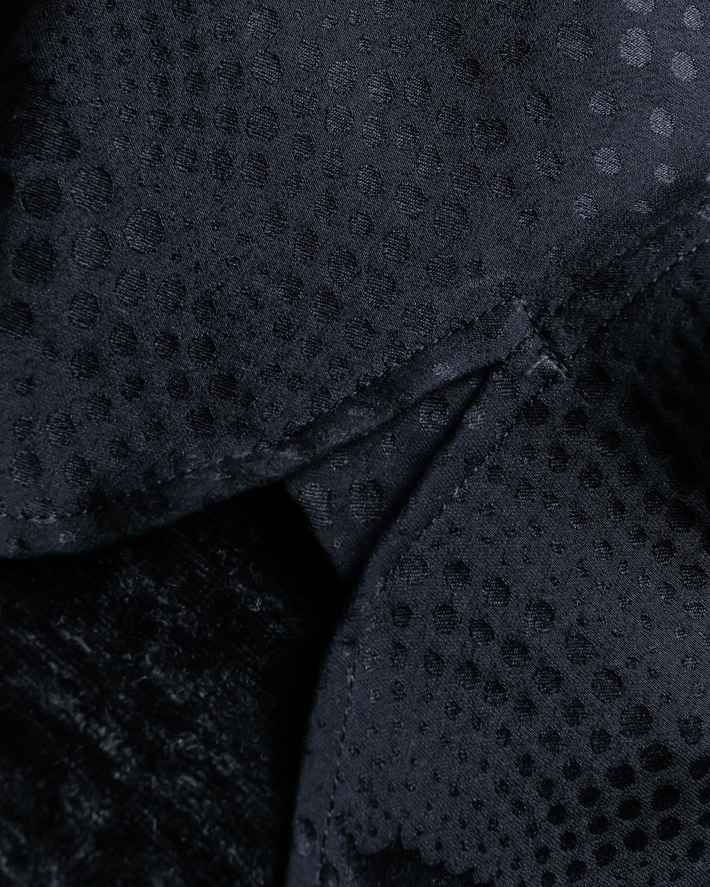 "Saint Laurent" Jacquard pattern silk satin shirt