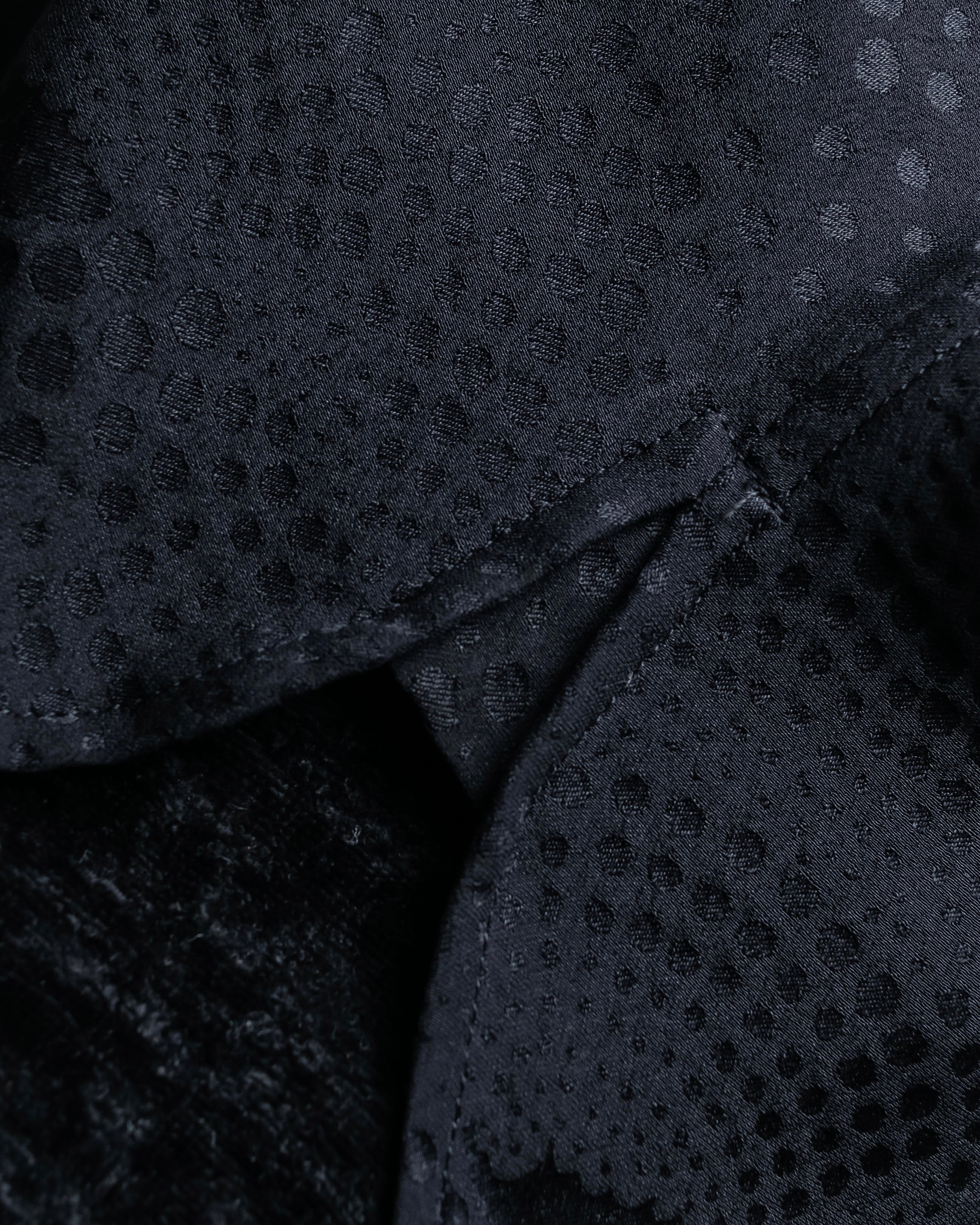 "Saint Laurent" Jacquard pattern silk satin shirt