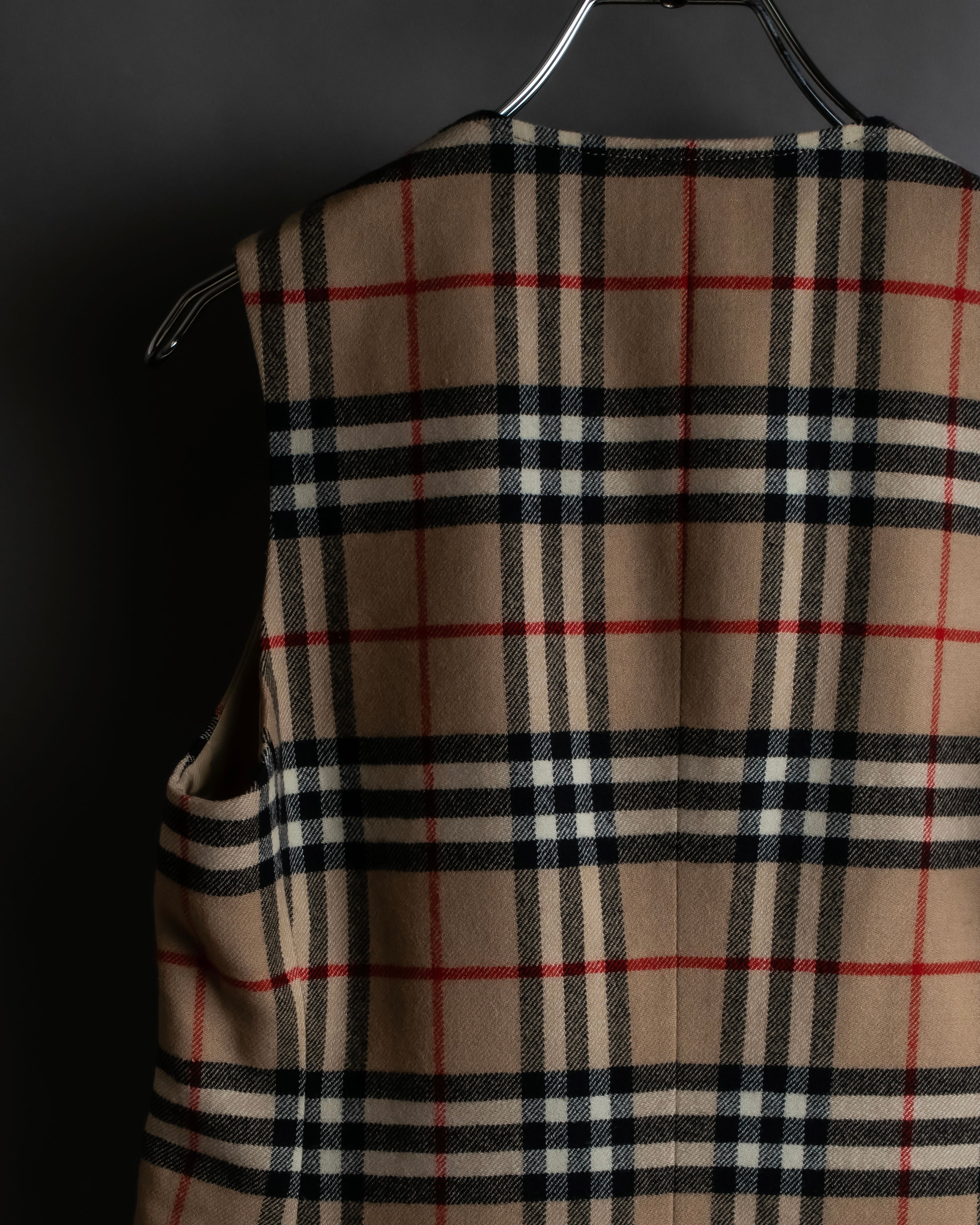 "BURBERRYS" Nova check pattern wool vest