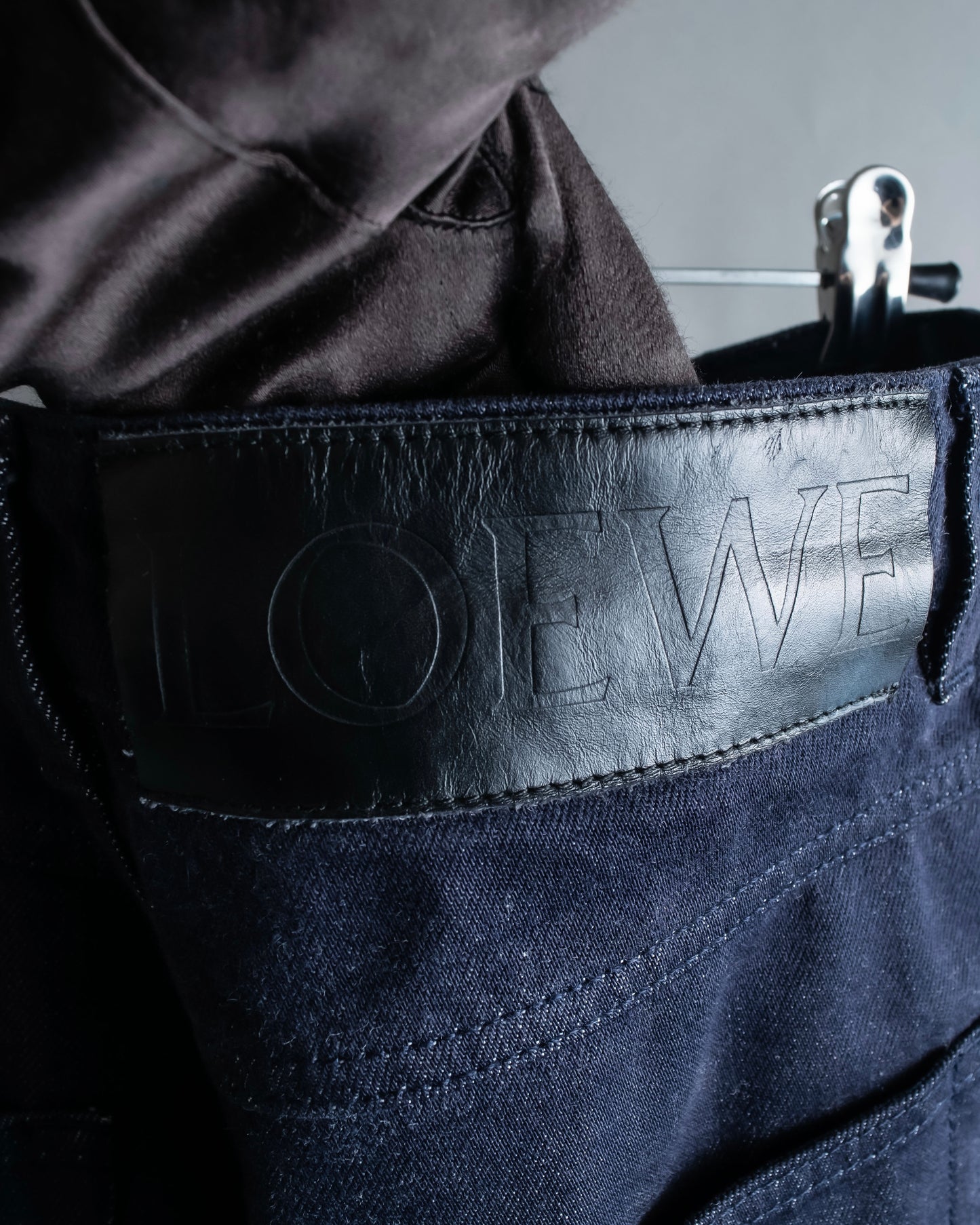 "LOEWE" Wide tapered fisherman denim pants