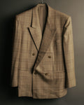 “Christian Dior MONSIEUR” 80’s-90’s Silk blend checked double breasted blazer