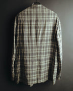 -SPECIAL- "Hermès" 10's Textured linen blend check blazer