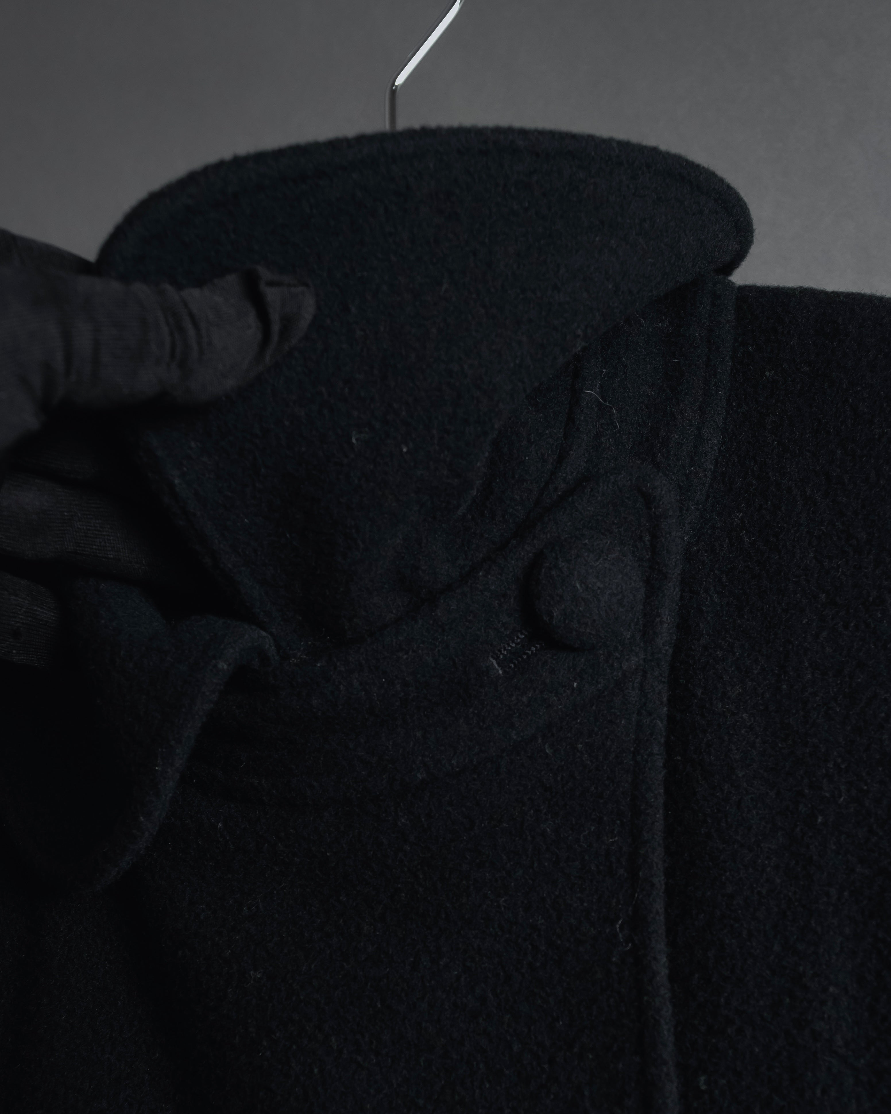 "Karl Lagerfeld" 80's-90's Round collar curvaceous coat