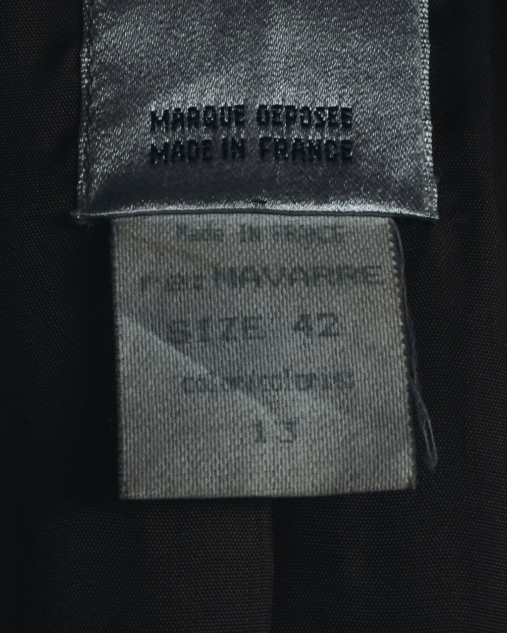 "CELINE" Late 80s–Early 90s velvet-collar woven jacket