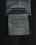 "CELINE" Late 80s–Early 90s velvet-collar woven jacket