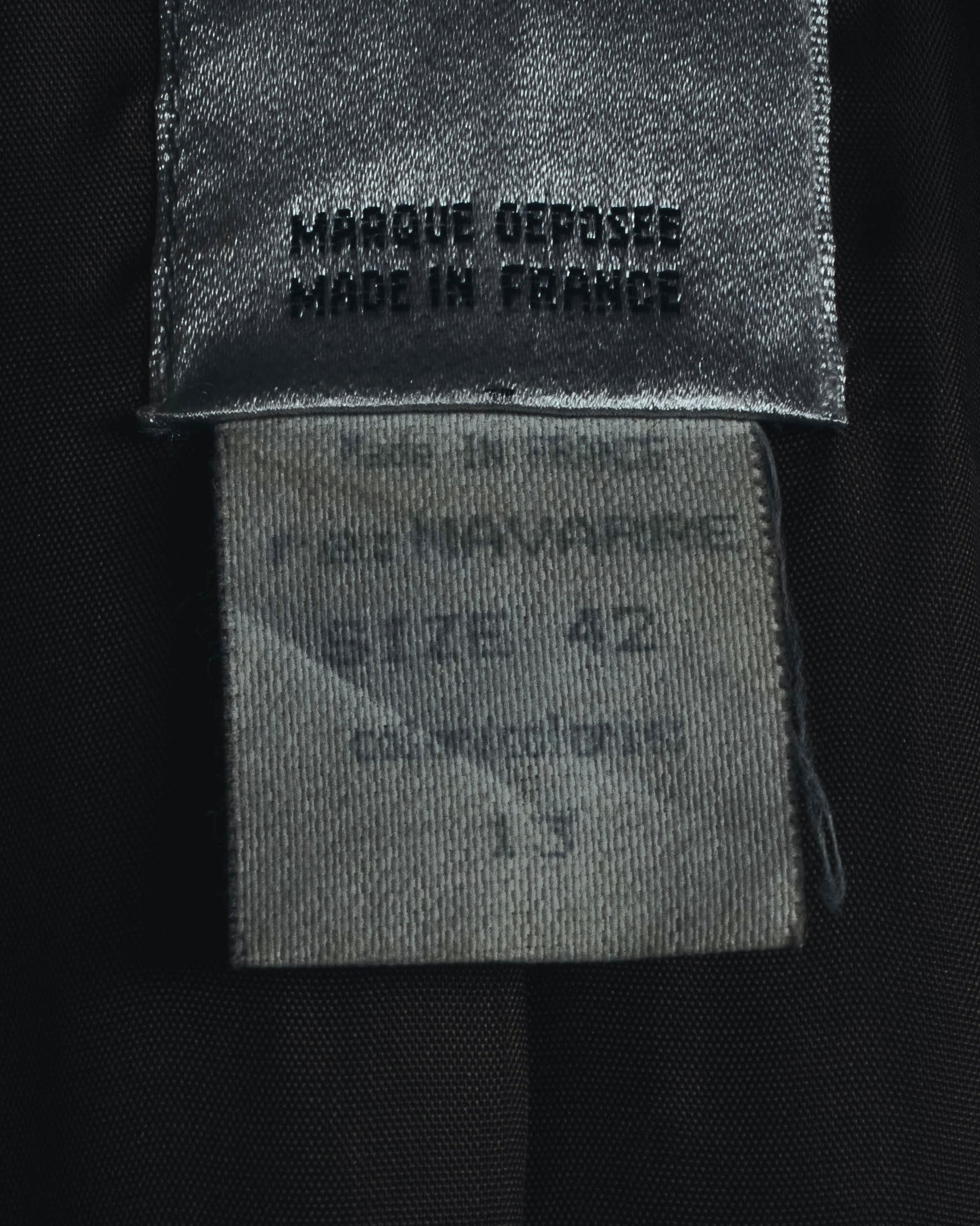 "CELINE" Late 80s–Early 90s velvet-collar woven jacket