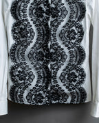 "Dolce &amp; Gabbana" Flower engraved lace design shape fit shirt