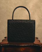 "Christian Dior" 70's-80's Ostrich textured leather handbag