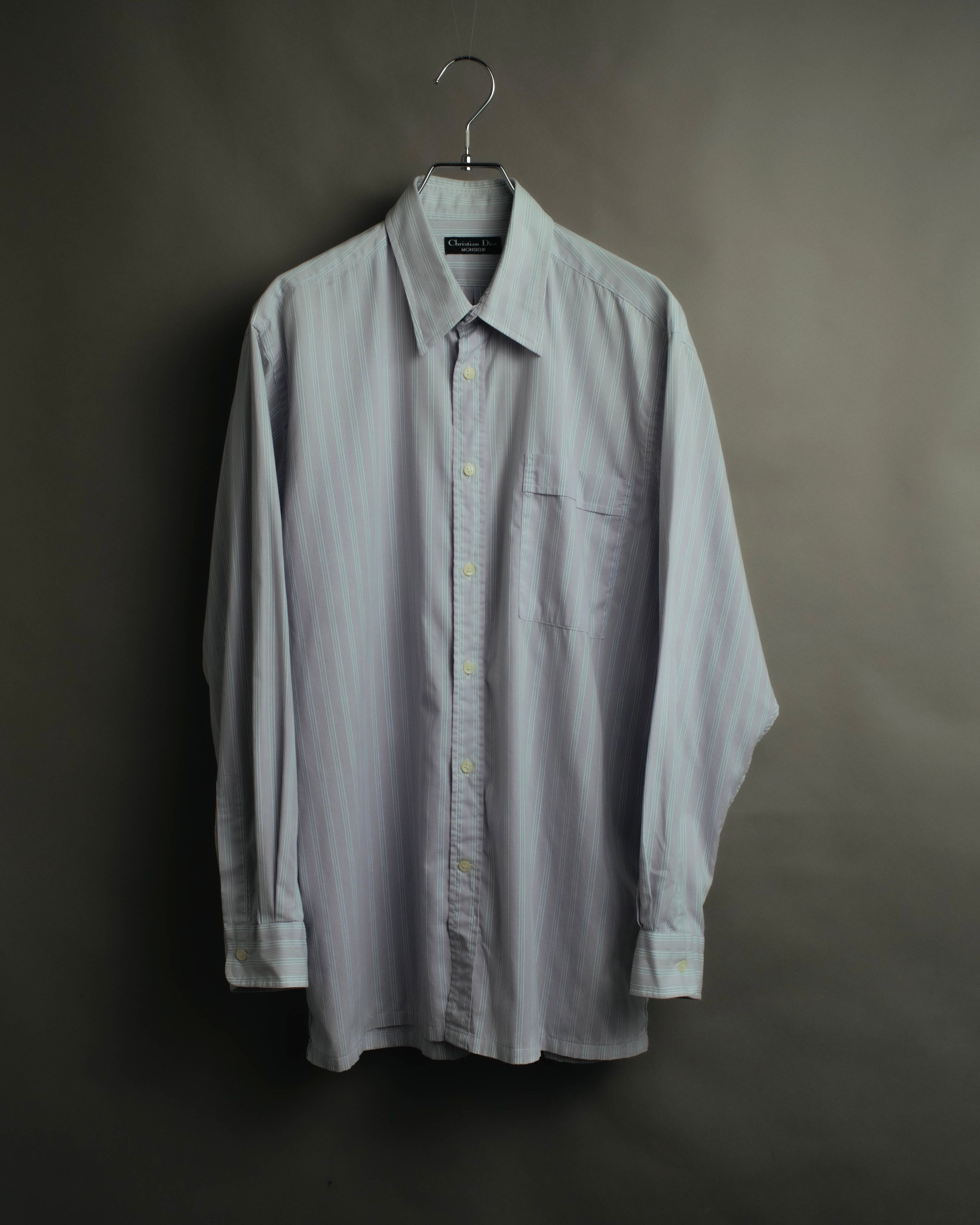 "Christian Dior" 80's-90's Relaxed striped long sleeve shirt
