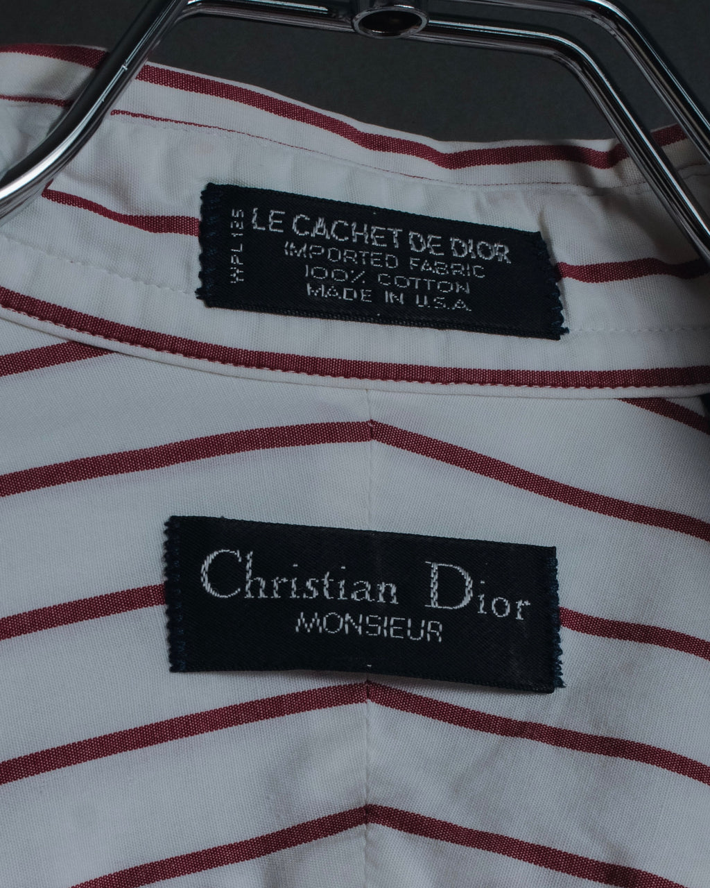 "Christian Dior" 80’s classic striped cotton dress shirt