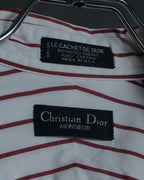 "Christian Dior" 80’s classic striped cotton dress shirt