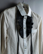 "LOUIS VUITTON" Ribbon frill design regular collar shirt