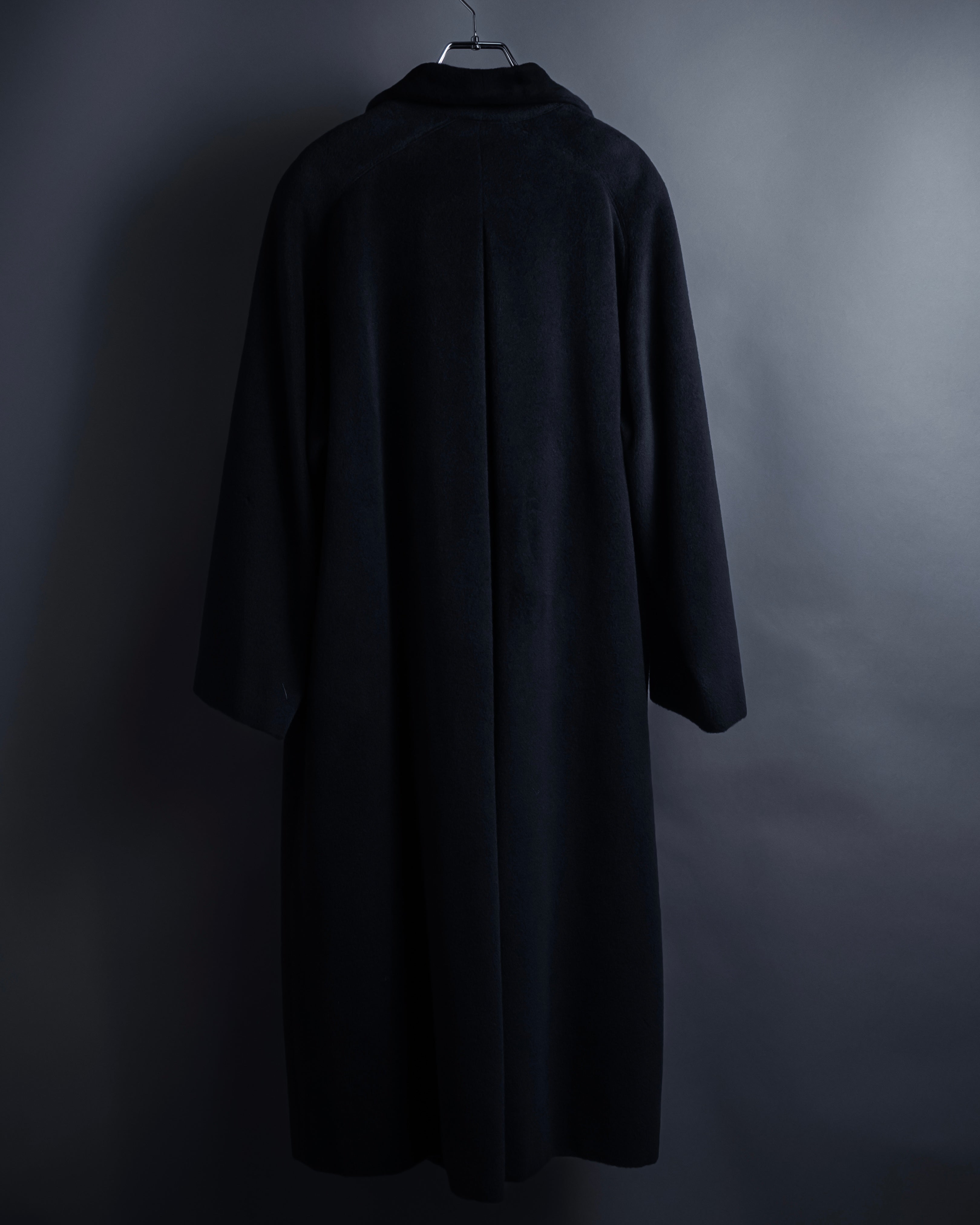 "allegri" Crossover design 2-way collar wool coat