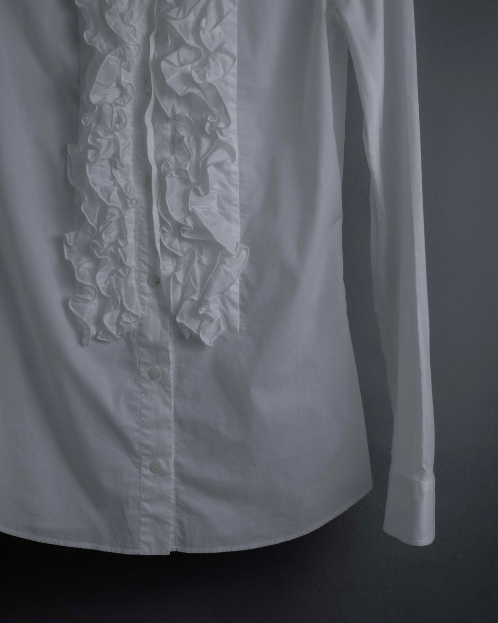 "Dolce & Gabbana" Tiered frill design white shirt