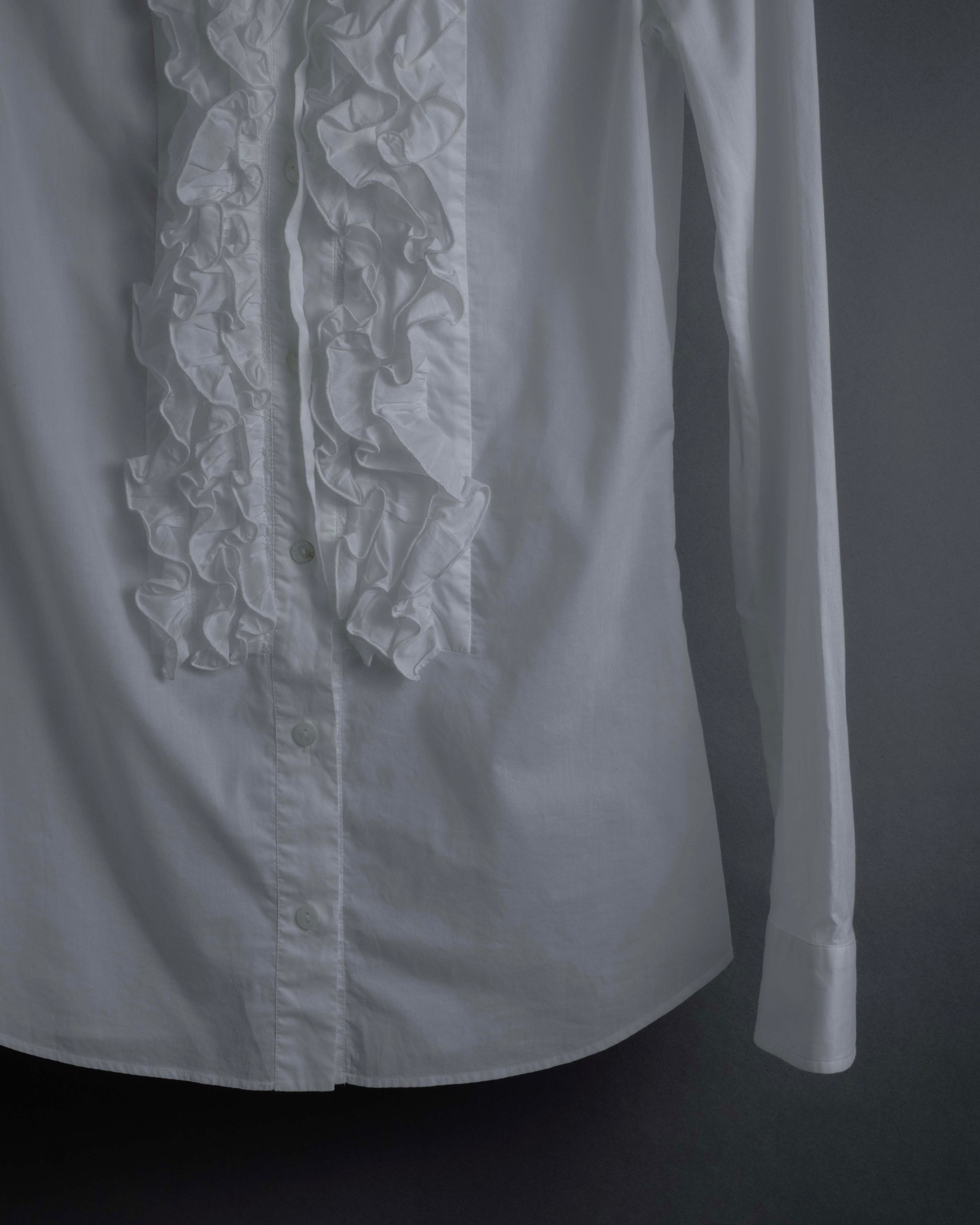 "Dolce & Gabbana" Tiered frill design white shirt