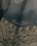 “Christian Dior” 90’s-00’s Sky motif silk scarf