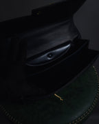 -SPECIAL- "HERMES" 60’s early sandrine box dark blue calf bit bag