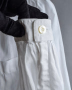 "Christian Dior" 90's Logo engraved striped shirt