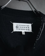 "Maison Margiela" 15AW deconstructed hand-stitched crewneck knit