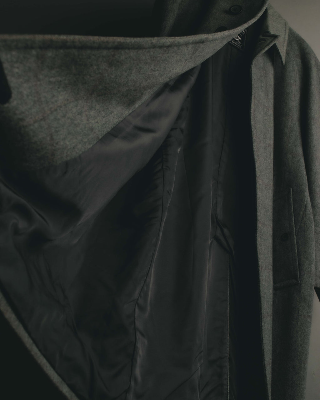 “Burberrys” 80’s Bedford wool balmacaan coat