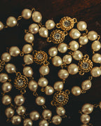 -SPECIAL- "CHANEL" 90's Pearl and crystal embellished long necklace