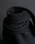 "GIORGIO ARMANI" Diagonal ridge pattern brushed necktie