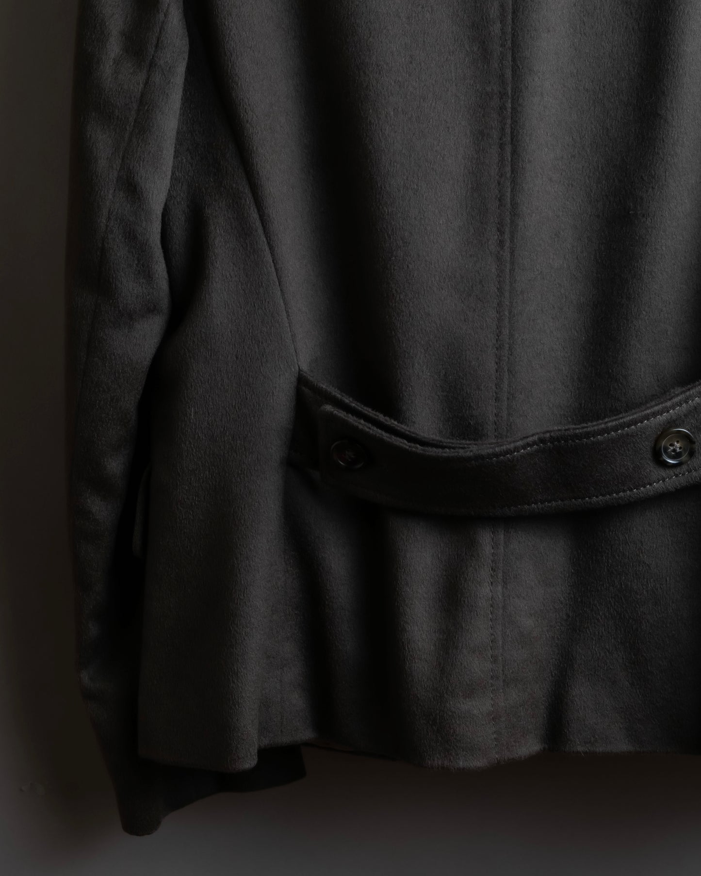 "Max Mara" Diagonal front button design stand collar jacket