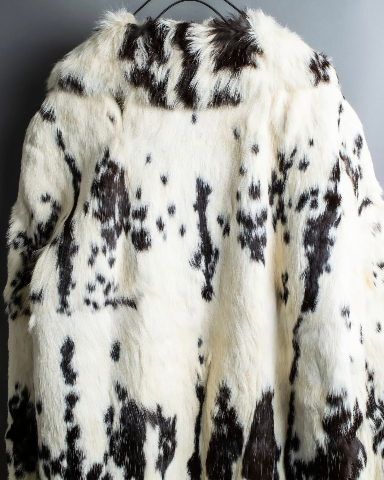 Vintage 100% real rabbit fur long coat