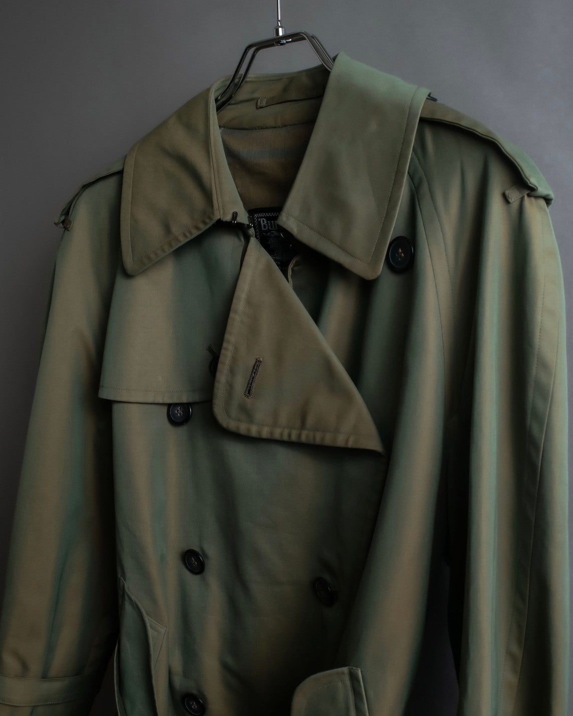 "BURBERRYS" Iridescent belted oversized trench coat