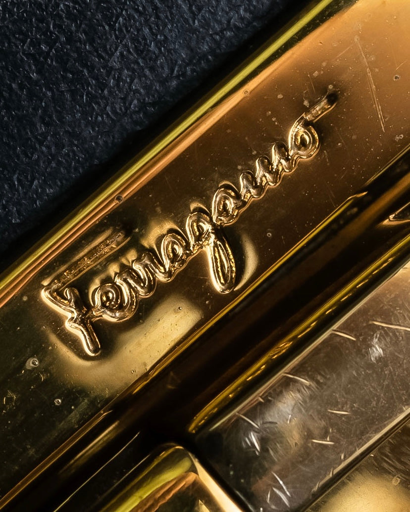 "Salvatore Ferragamo" Gancini motif leather hand bag