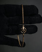 “Christian Dior” 90’s CD circle logo chain bracelet