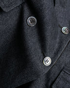 "tricot COMME des GARCONS" 
Double-breasted reversible fur tailored coat