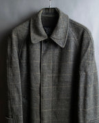 "BURBERRYS" Fine check pattern herringbone coat