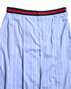 GUCCI/ 2022 Web Stripe Waist Pleats Skirt Blue
