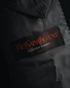 "Yves Saint Laurent diffusion hommes" 80’s-90’s structured glitter pinstripe wool suit set-up