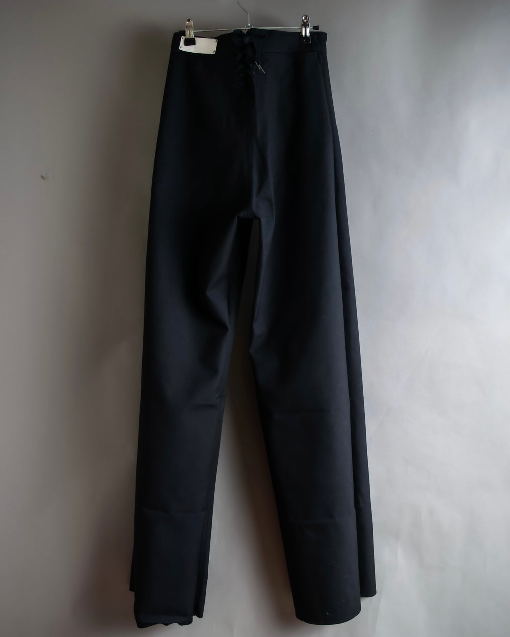 "US navy inspired lace back wide sailor pants"