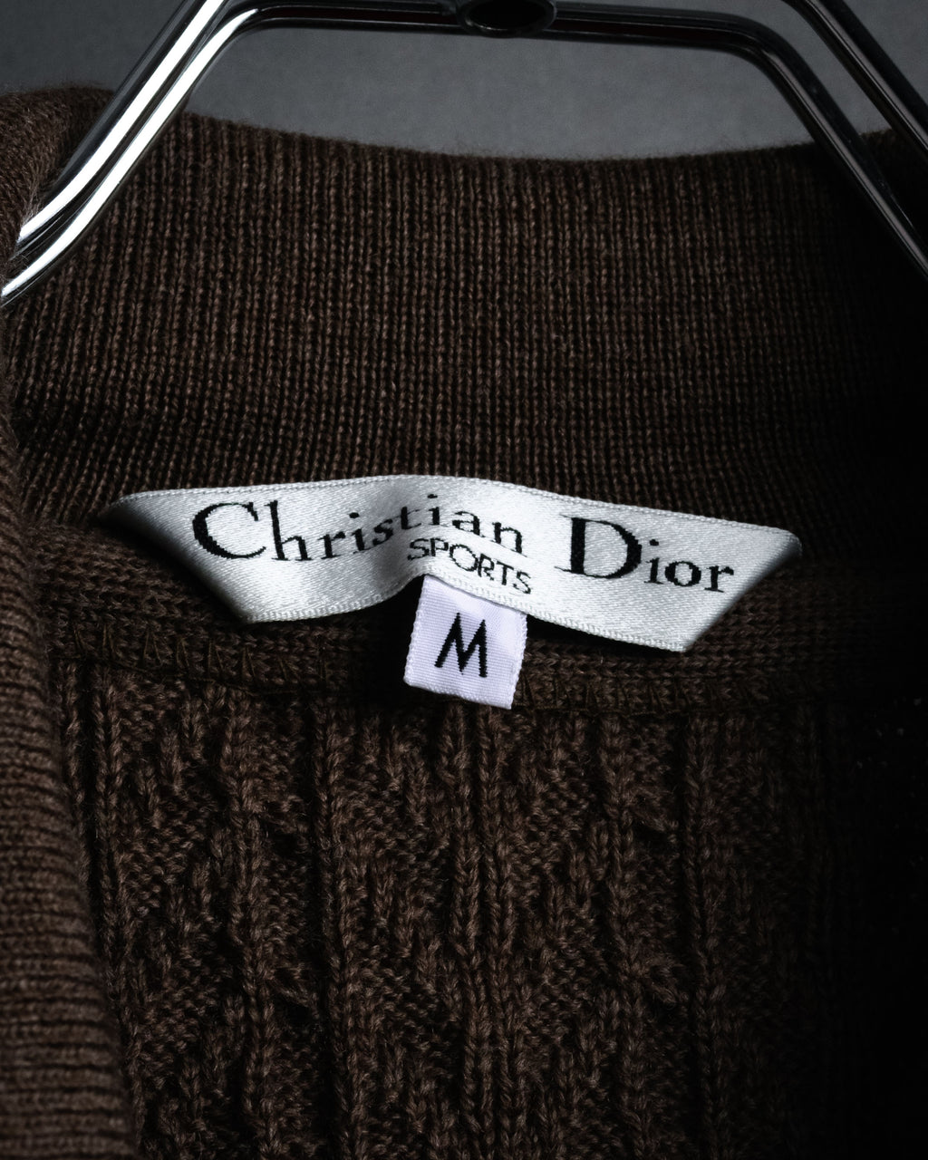 “Christian Dior SPORTS” 90’s Shawl collar cable knit cardigan