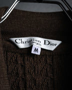 “Christian Dior SPORTS” 90’s Shawl collar cable knit cardigan