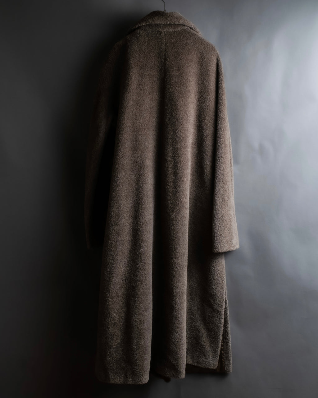 "Max Mara" Alpaca mix brown stand collar long coat