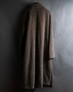 "Max Mara" Alpaca mix brown stand collar long coat