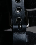 "Christian Dior" Countless eyelet design leather belt