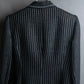 "GIANFRANCO FERRE" Striped＆dotted peak lapel tailored jacket