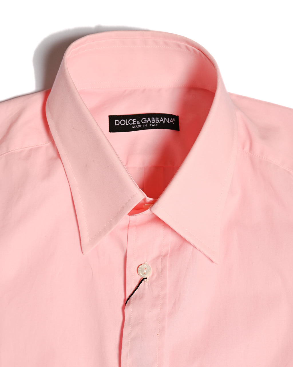 DOLCE & GABBANA/ Relax Sized Cotton Dress Shirt Pink