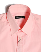 DOLCE & GABBANA/ Relax Sized Cotton Dress Shirt Pink